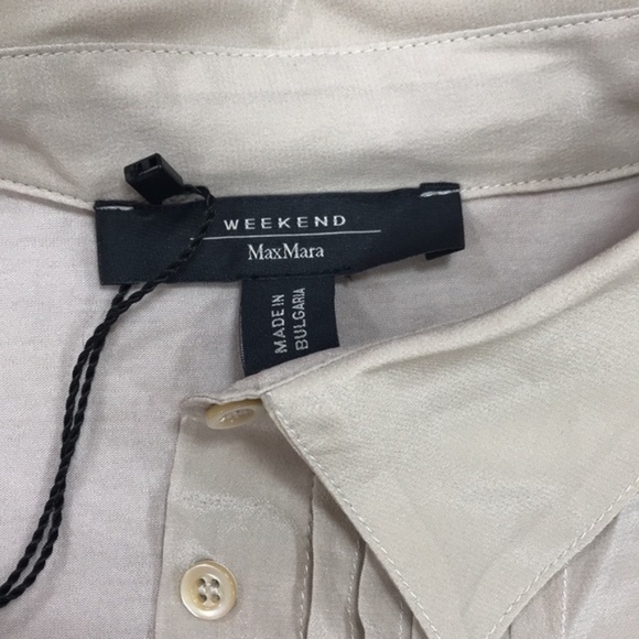 WEEKEND MAX MARA ORDITO SILK FRONT SHIRT - Picture 6 of 10